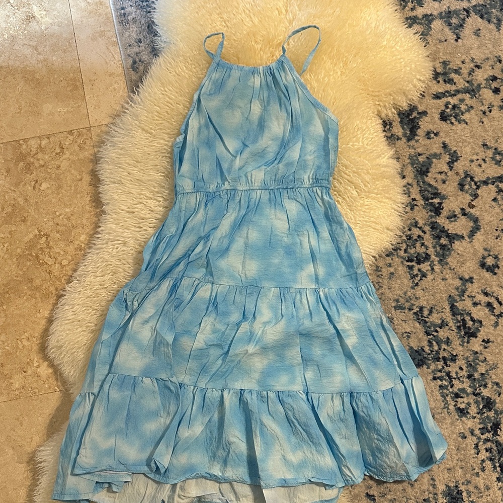 Blue Sleeveless Kids Dress